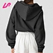 cropped gray sweatshirt